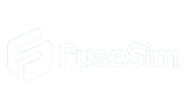 FuseSIM white logo
